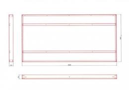側看板W1800　アルミ枠のみ(電飾なし)厚80