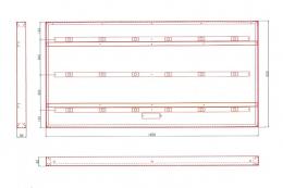 側看板W1800　アルミ枠のみ(LED)厚80