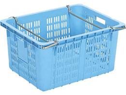 集配箱  (メッシュ)【サンテナーA75】5ヶ1組(ライトブルー)