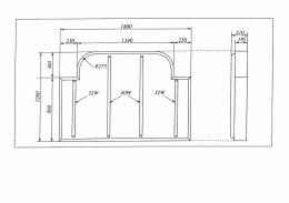 正面看板　アルミ枠のみ(蛍光灯)厚170