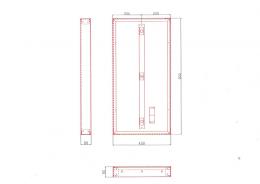 側看板W450　アルミ枠のみ(LED)厚80