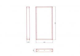側看板W450　アルミ枠のみ(電飾なし)厚80