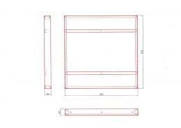 側看板W900　アルミ枠のみ(電飾なし)厚80