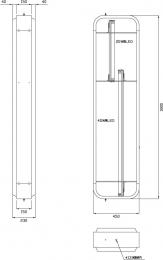 6尺袖看板　アルミ枠のみ (LED)厚150