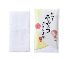 「ありがとう」ご挨拶フェイスタオル 200枚(MT-34482)